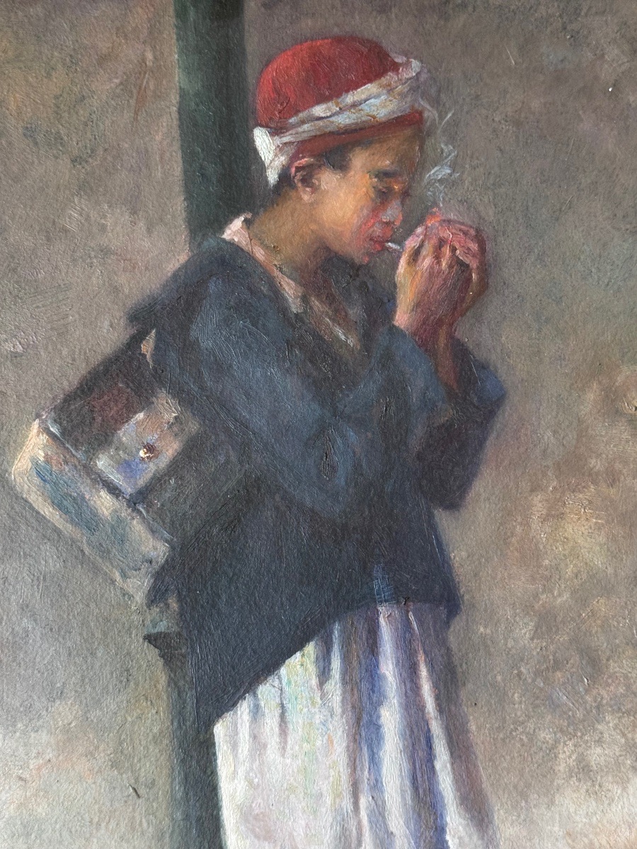 Francisque Noailly (1855–1942)  Young Shoe Shiner  A Scene From Algiers  Francisque Noaill-photo-4