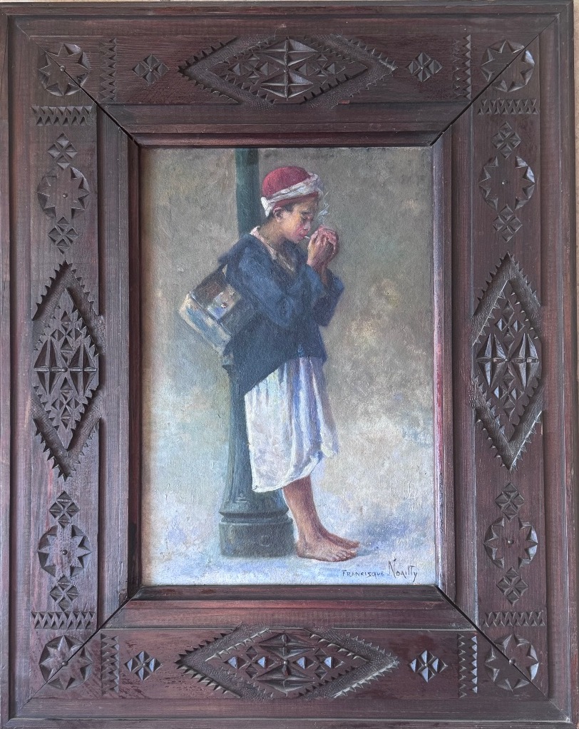 Francisque Noailly (1855–1942)  Young Shoe Shiner  A Scene From Algiers  Francisque Noaill