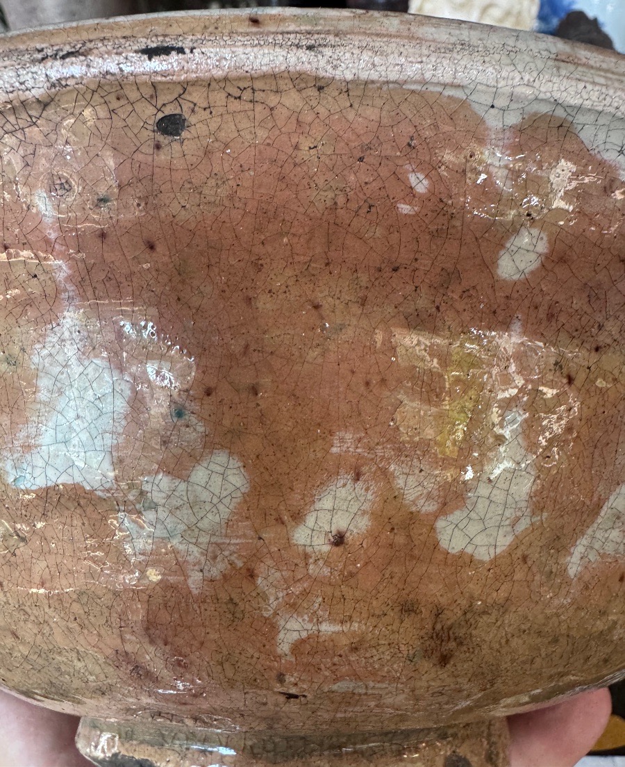 Grande coupe en terre vernissée polychrome – Lyonnais ou Dauphiné – fin XVIe / début XVIIe -photo-4