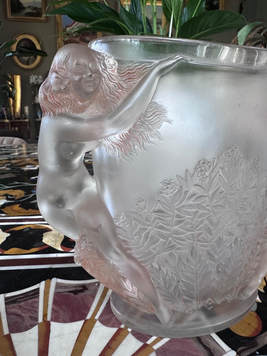 Marius-ernest Sabino – “aux Nymphes” Vase – 1929  .-photo-2