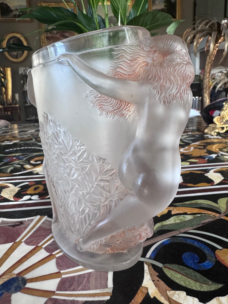 Marius-ernest Sabino – “aux Nymphes” Vase – 1929  .-photo-1