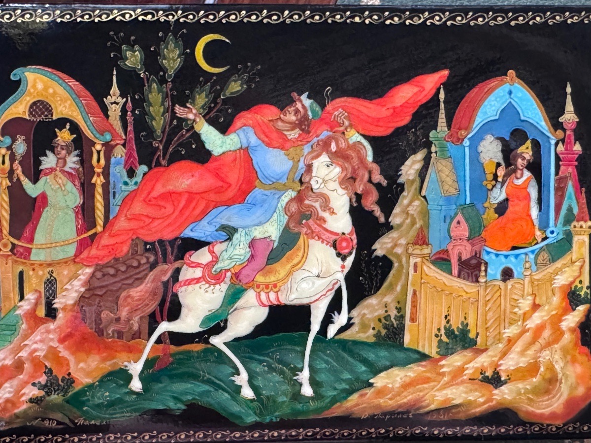 Lacquered Box From Palekh – Vadim Borisovich Parilov – 1981