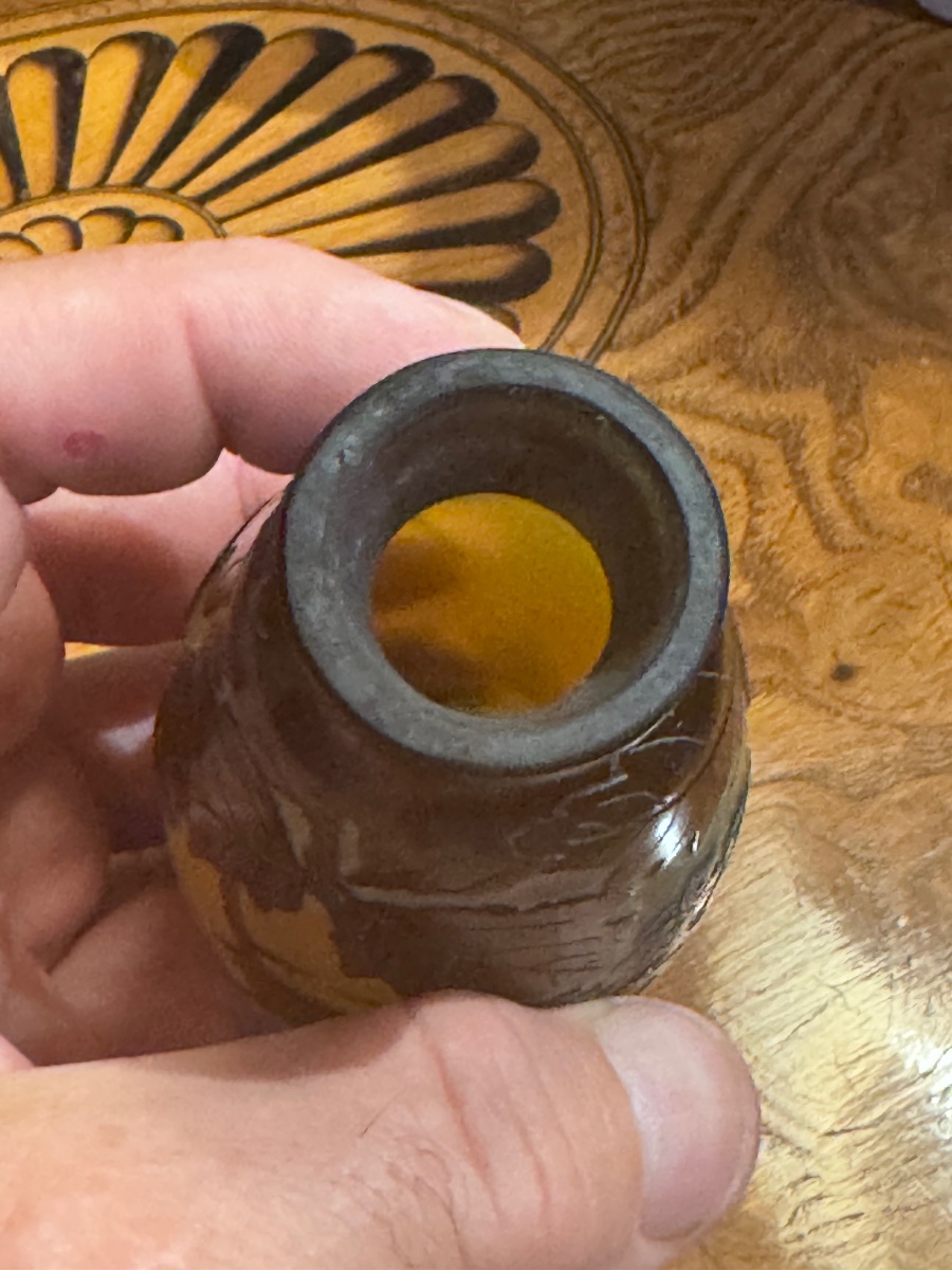 Émile Gallé (1846–1904) – Petit vase en verre multicouche à décor floral.-photo-2