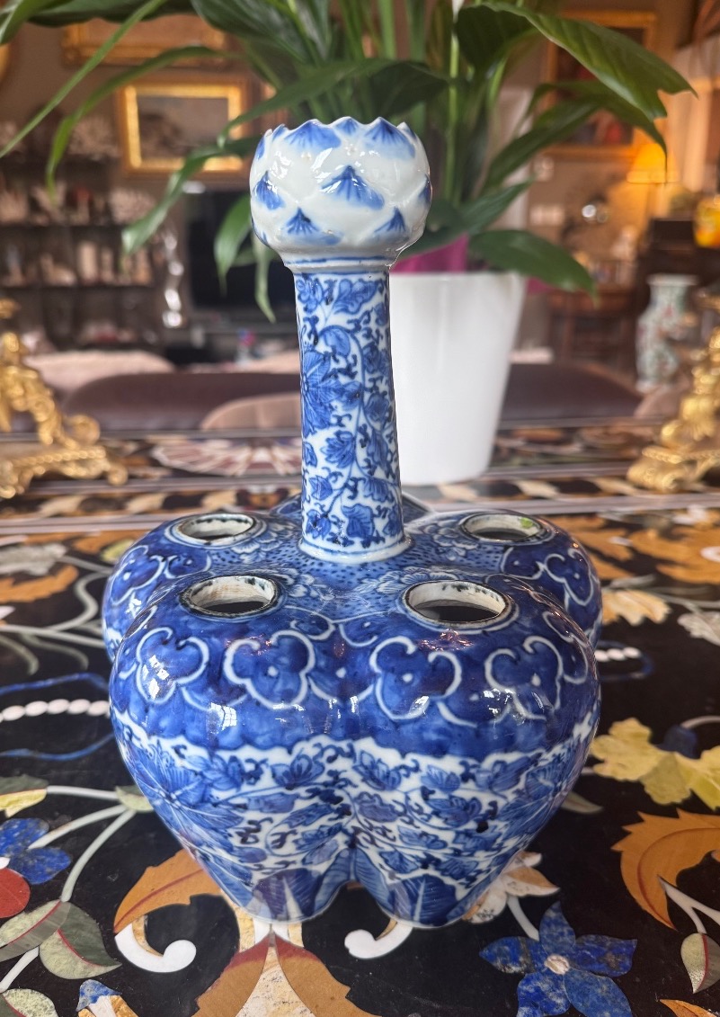 Blue-and-white Chinese Porcelain Vase – 19th Century, Qing Dynasty.-photo-2
