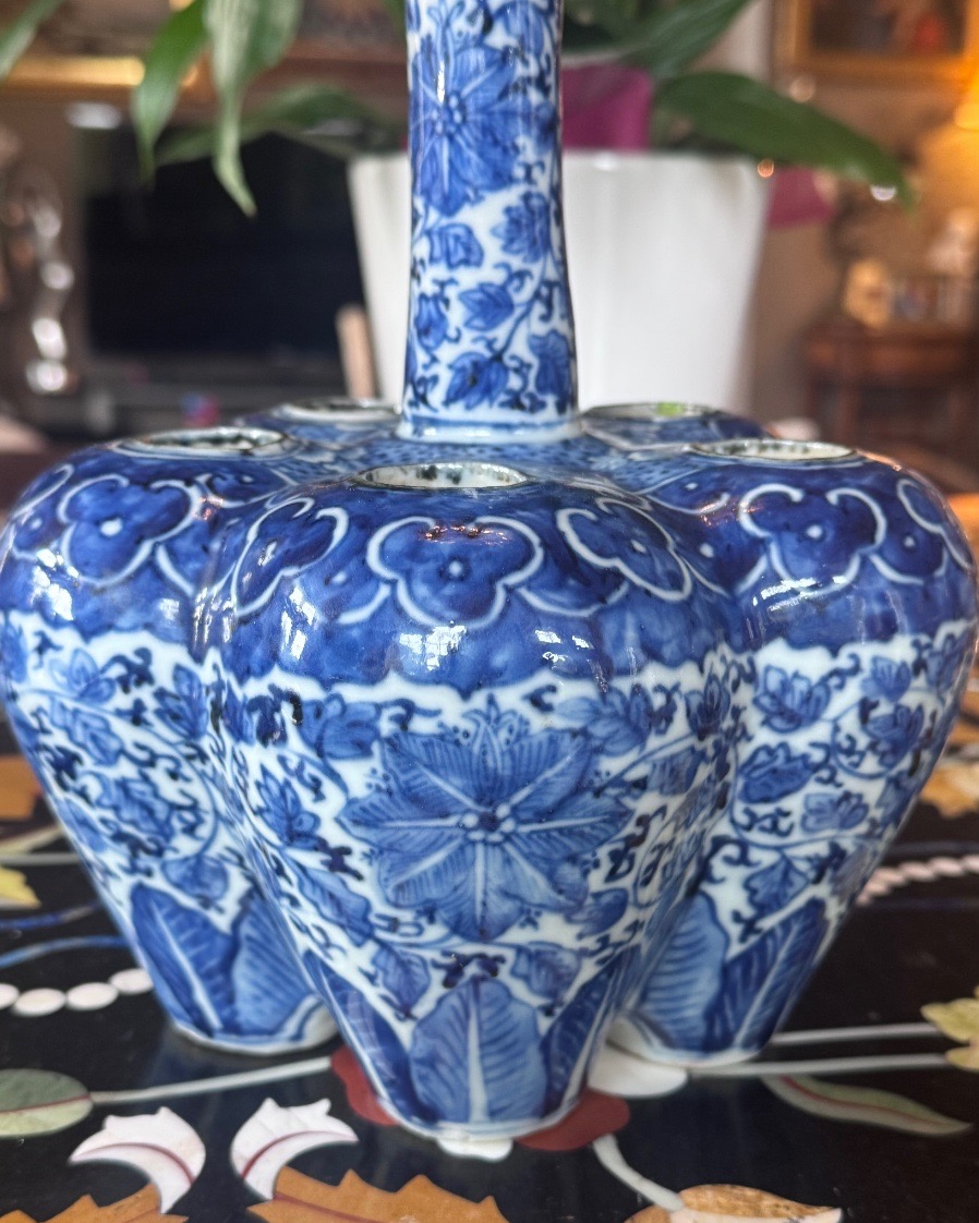 Blue-and-white Chinese Porcelain Vase – 19th Century, Qing Dynasty.-photo-4