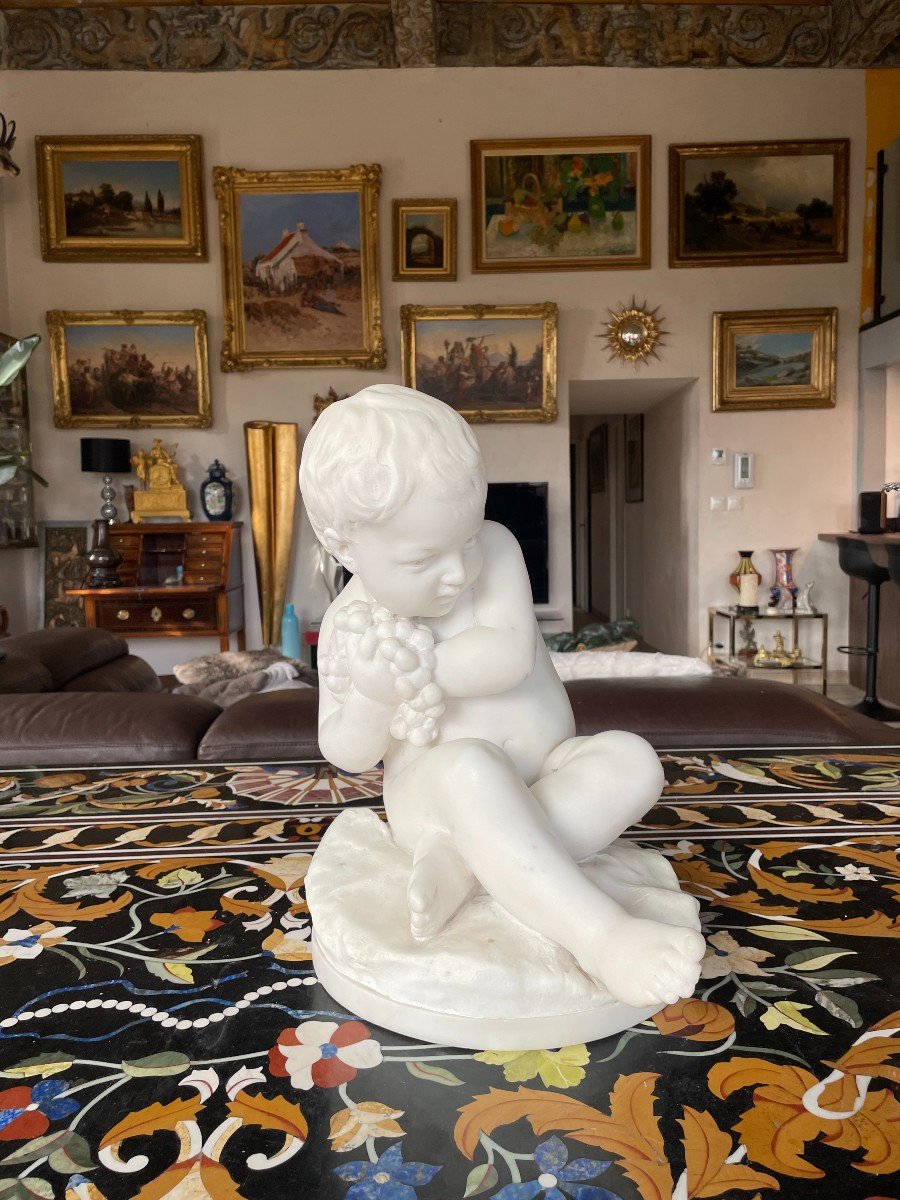 Pigalle Jean-Marie (1792 - 1857) Sculpture en marbre blanc -photo-7