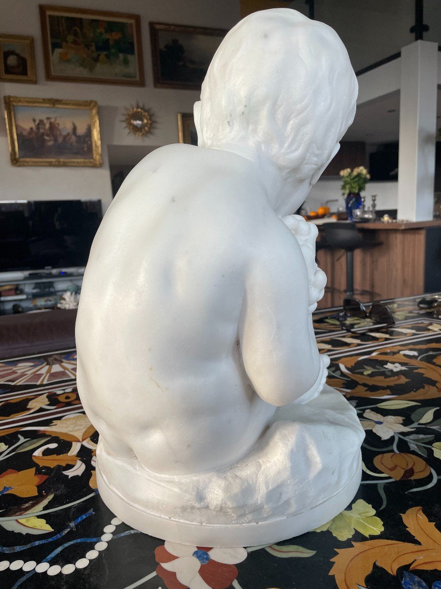 Pigalle Jean-Marie (1792 - 1857) Sculpture en marbre blanc -photo-8