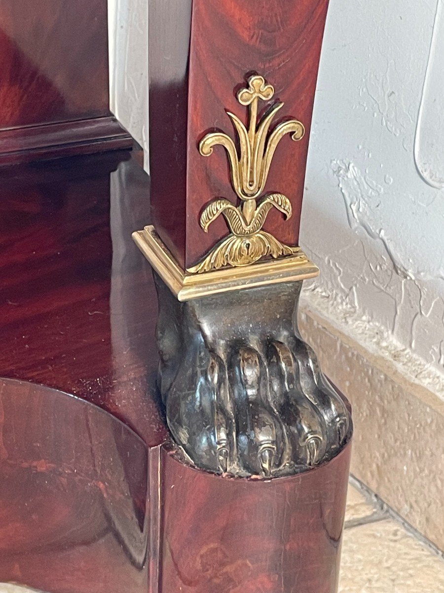 Large Console In Mahogany And Gilt Bronze Empire Period-photo-1