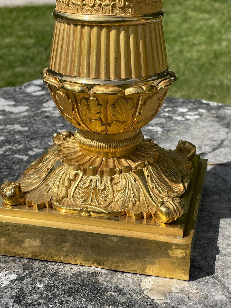 Attribuée à Pierre-Philippe Thomire (1751 - 1843). Importante Paire De Candélabres En Bronze -photo-4