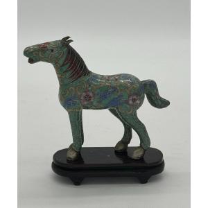 China / Horse In Cloisonne Enamels From The Early 20th Century