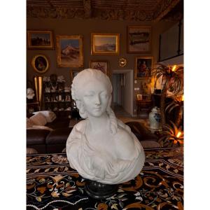 Important Carrara Marble Bust From The 19th Century