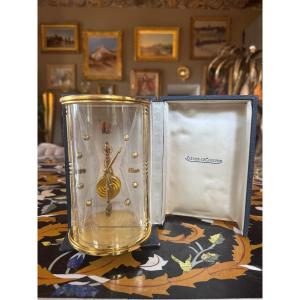 Cylindrical Table Clock Signed Jaeger-lecoultre – Circa 1970  