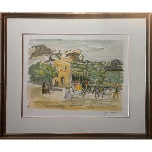 Yves Brayer (1907–1990) – La Fête au moulin, lithographie originale numérotée 100/125