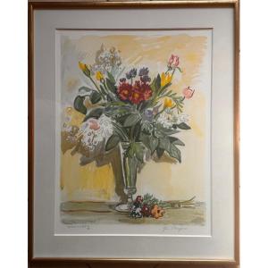 Yves Brayer (1907–1990) – Le Bouquet, lithographie originale, épreuve d’artiste n°2/30  