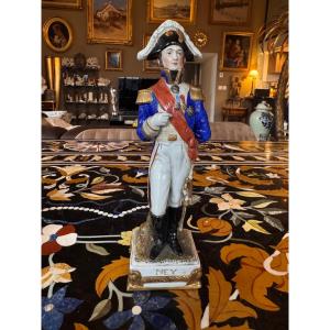 Figurine en porcelaine – Maréchal Michel Ney (“Le Brave des Braves”) – Manufacture Bourdois