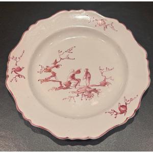 Plate With Chinese Decoration, Marseille Earthenware – Veuve Perrin Factory 
