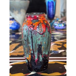 Small Enameled Copper Vase – Circa 1920 By Leon Brunard 