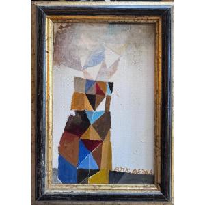 Jean-Marie PIROT dit ARCABAS (1926-2018)« Vase nostalgique »  Huile sur toile 
