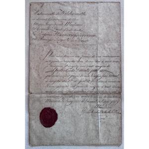 Lettre autographe signée de l’Impératrice Alexandra Feodorovna de Russie – Moscou, 1817  