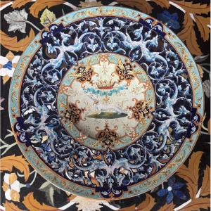 Large Openwork Dish In Blois Earthenware - émile Balon - Manufacture Ulysse Blois .