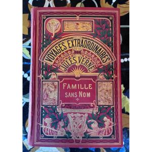 Jules Verne – Famille-Sans-Nom – Collection Hetzel – Cartonnage polychrome « à l’éléphant » 
