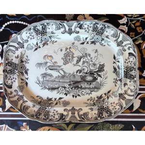 Grand plat en faïence fine anglaise – Copeland & Garrett, Late Spode – vers 1835-1845  