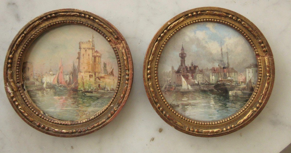 Oil Paintings On Panels Signed Maurice Lévis