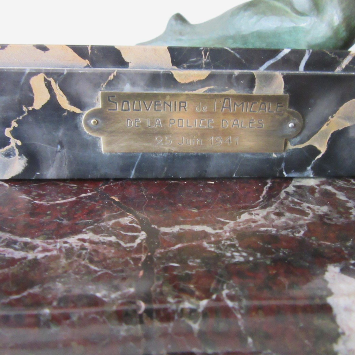 Sculpture En Régule Art-déco "le Guetteur" Sign. De Roncourt-photo-3