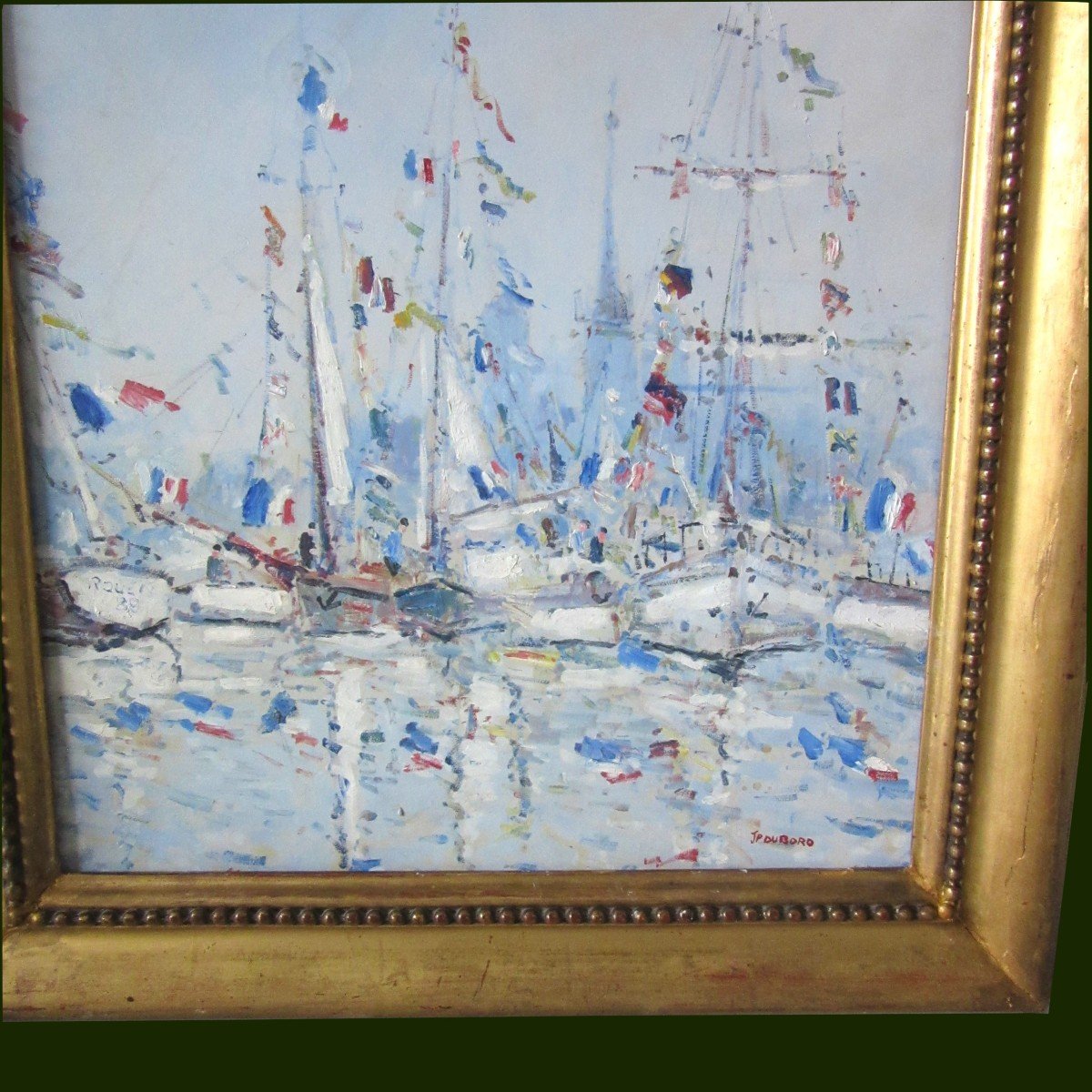 Oil On Canvas Marine Signed Jp Dubord-photo-2