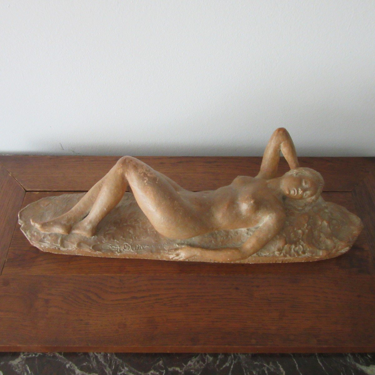 Terracotta Sculpture "elongated Naked Woman" Sign.ary Bitter-photo-4