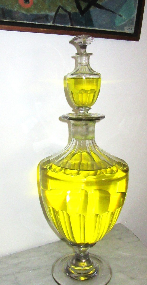 Large Double Pharmacy Perfume Bottles, 19th Century-photo-1