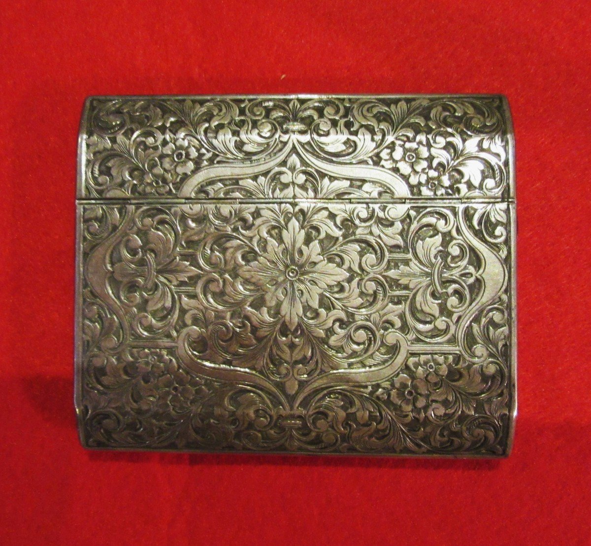  Silver And Vermeil Cigarette Case, 19th Century