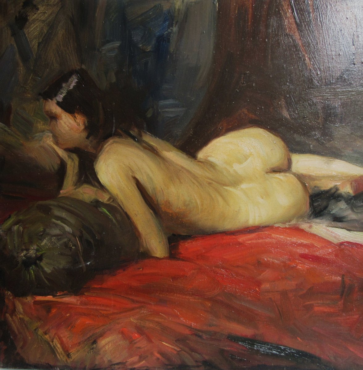 Peinture Huile sur toile signée J.H Casteu-photo-3