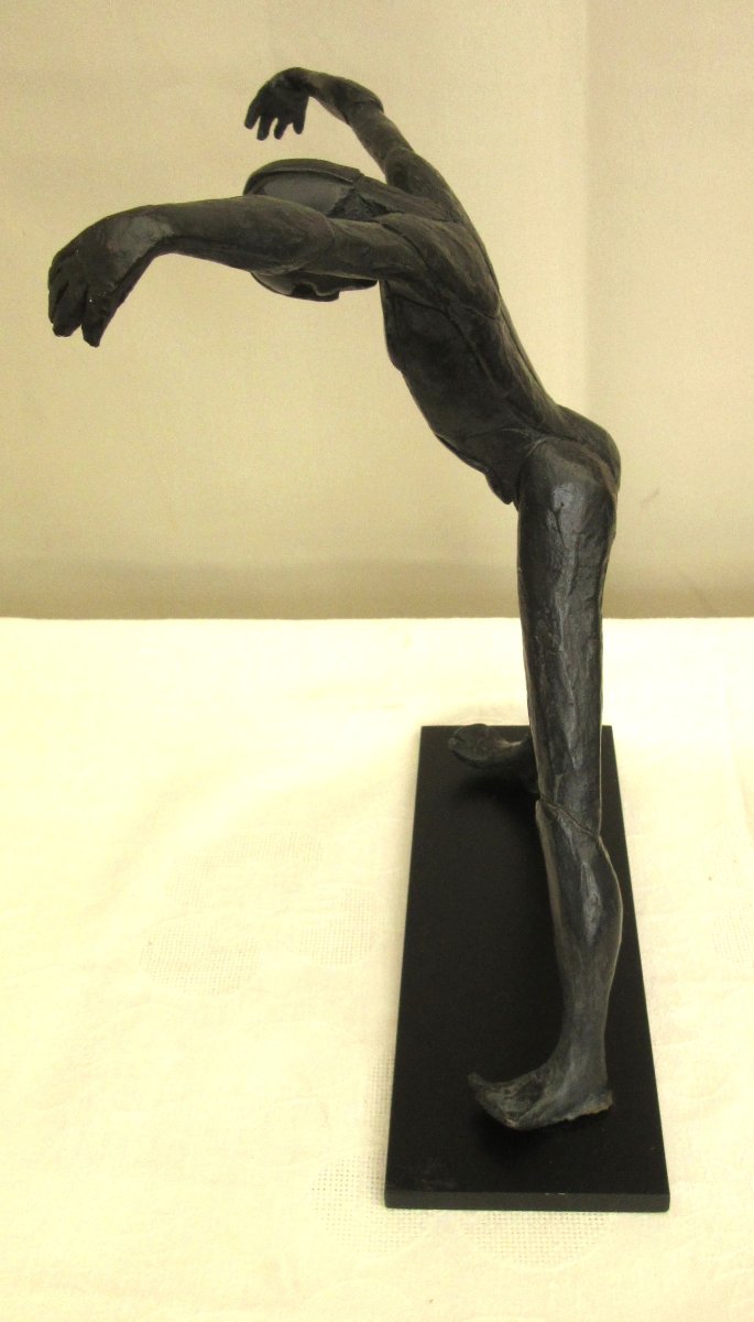 Sculpture en bronze "Personnage silhouette" Igor Ustinov 20ème-photo-2