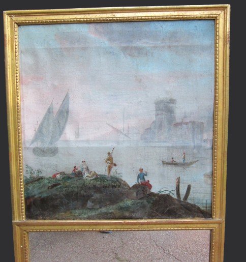 Miroir trumeau " Marine " Ep.18ème-photo-3