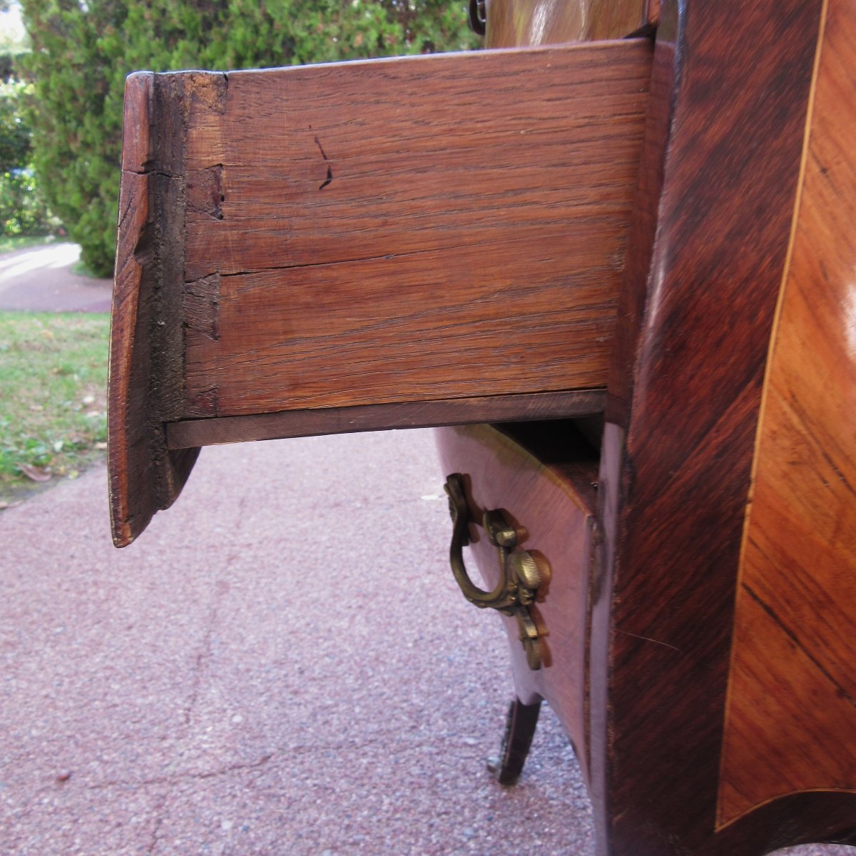 Small Italian Marquetry Chest Of Drawers, 19th Century-photo-2