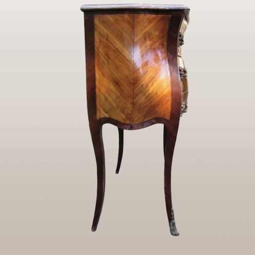 Small Italian Marquetry Chest Of Drawers, 19th Century-photo-4