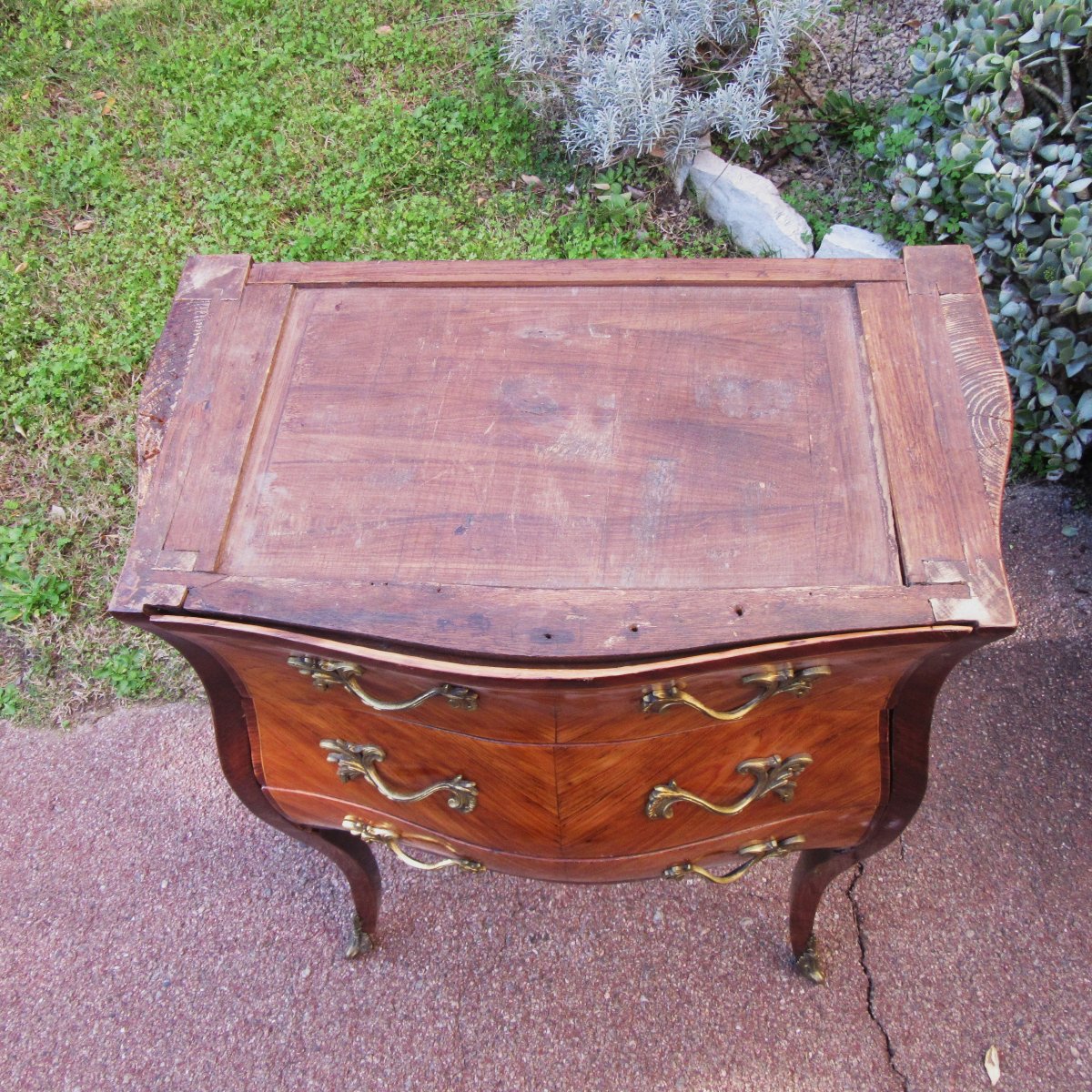 Small Italian Marquetry Chest Of Drawers, 19th Century-photo-4