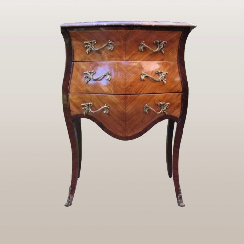 Small Italian Marquetry Chest Of Drawers, 19th Century