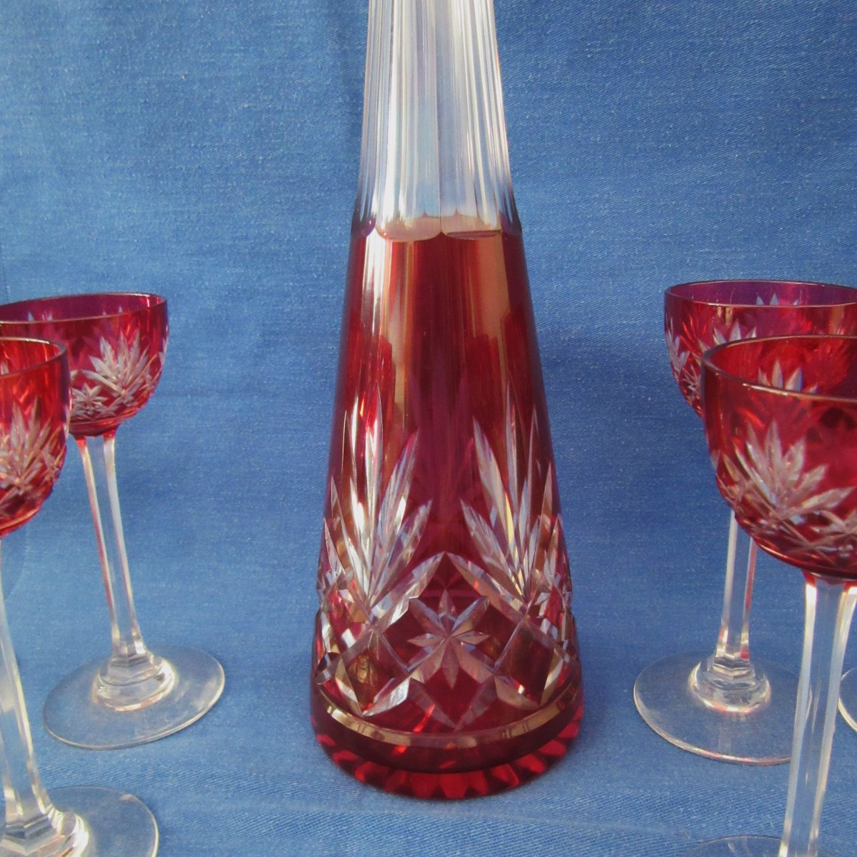 Service à liqueur en cristal Saint Louis Ep.20ème-photo-2