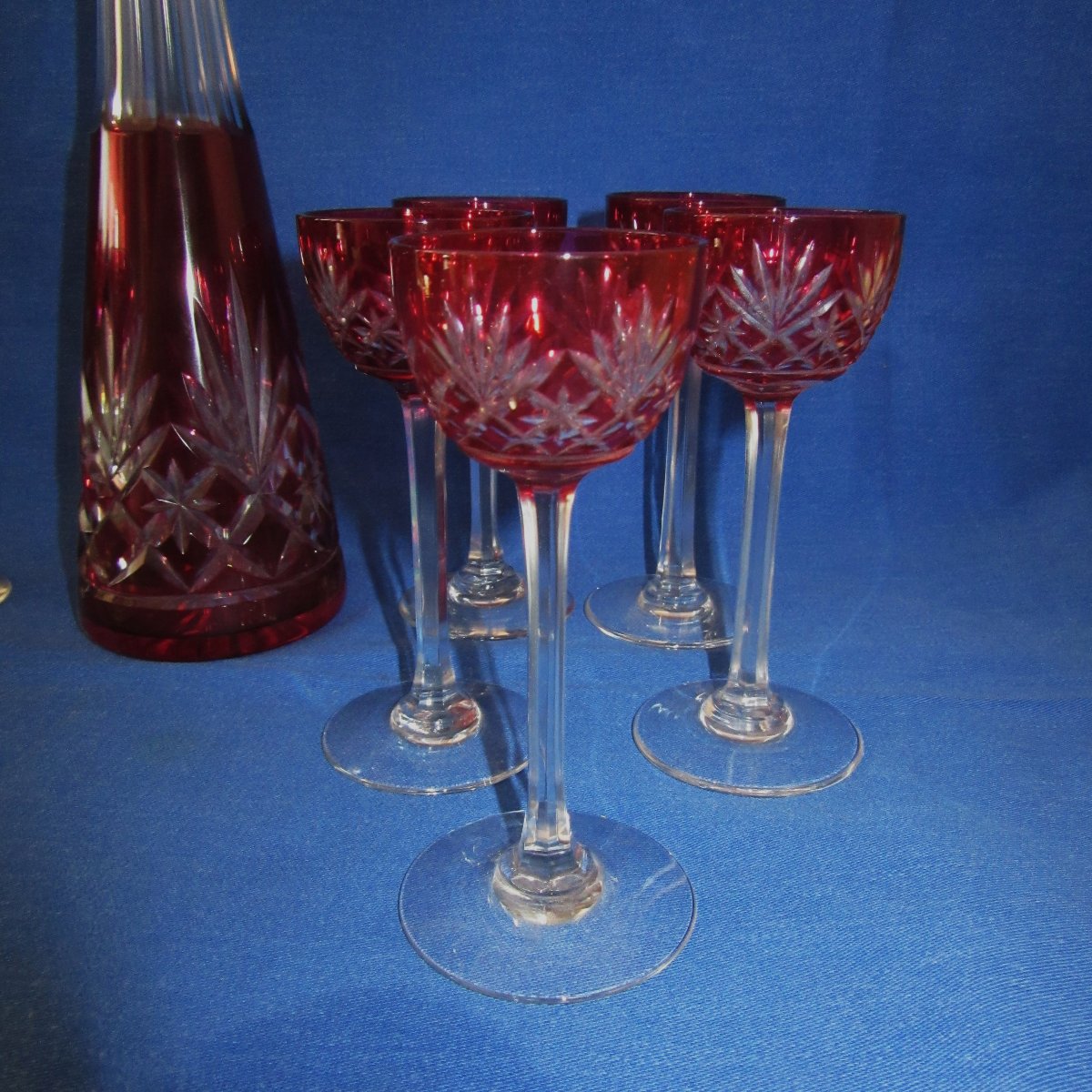 Service à liqueur en cristal Saint Louis Ep.20ème-photo-2