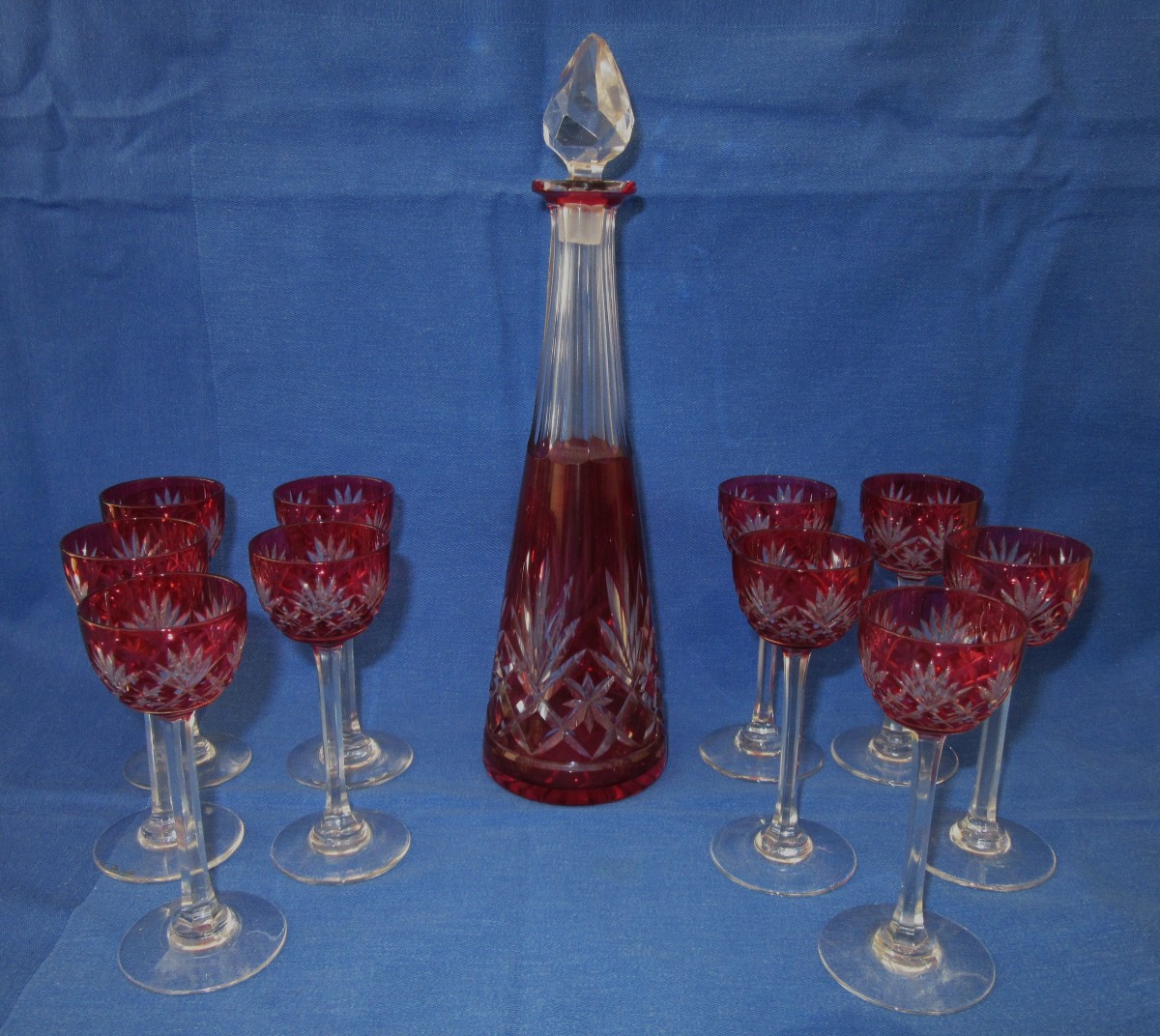 Service à liqueur en cristal Saint Louis Ep.20ème