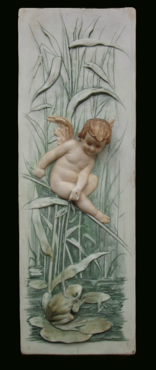 Porcelain Plaque, Karl Ens Ep. Manufacture, Art Nouveau