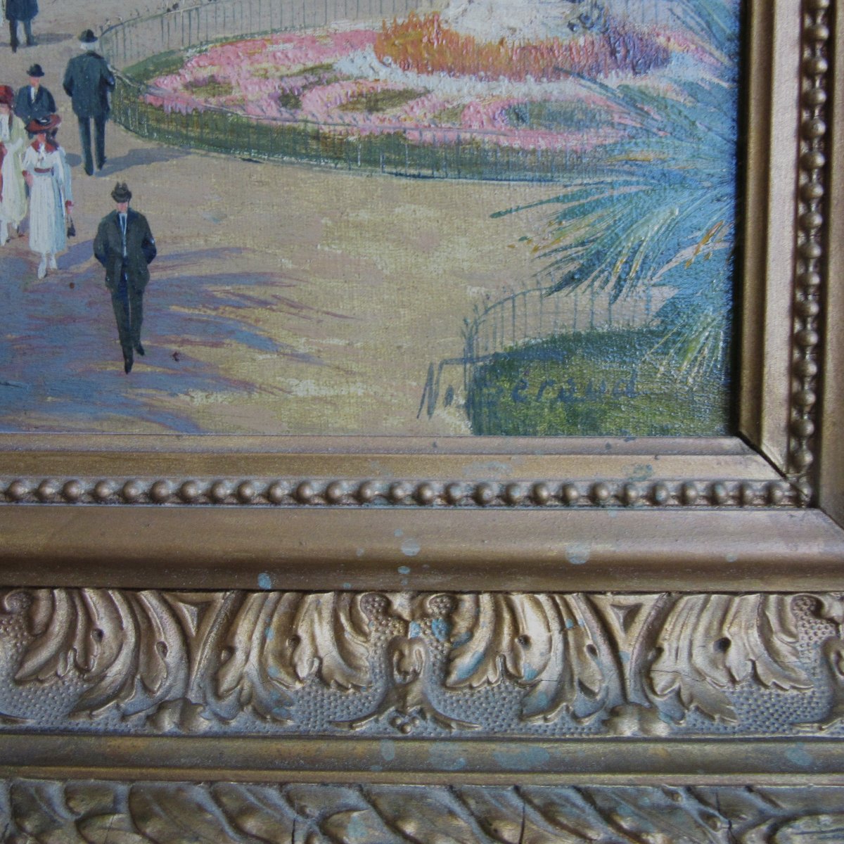 Tableau Huile sur toile " Casino Municipal de Nice " Sign. N Béraud-photo-2
