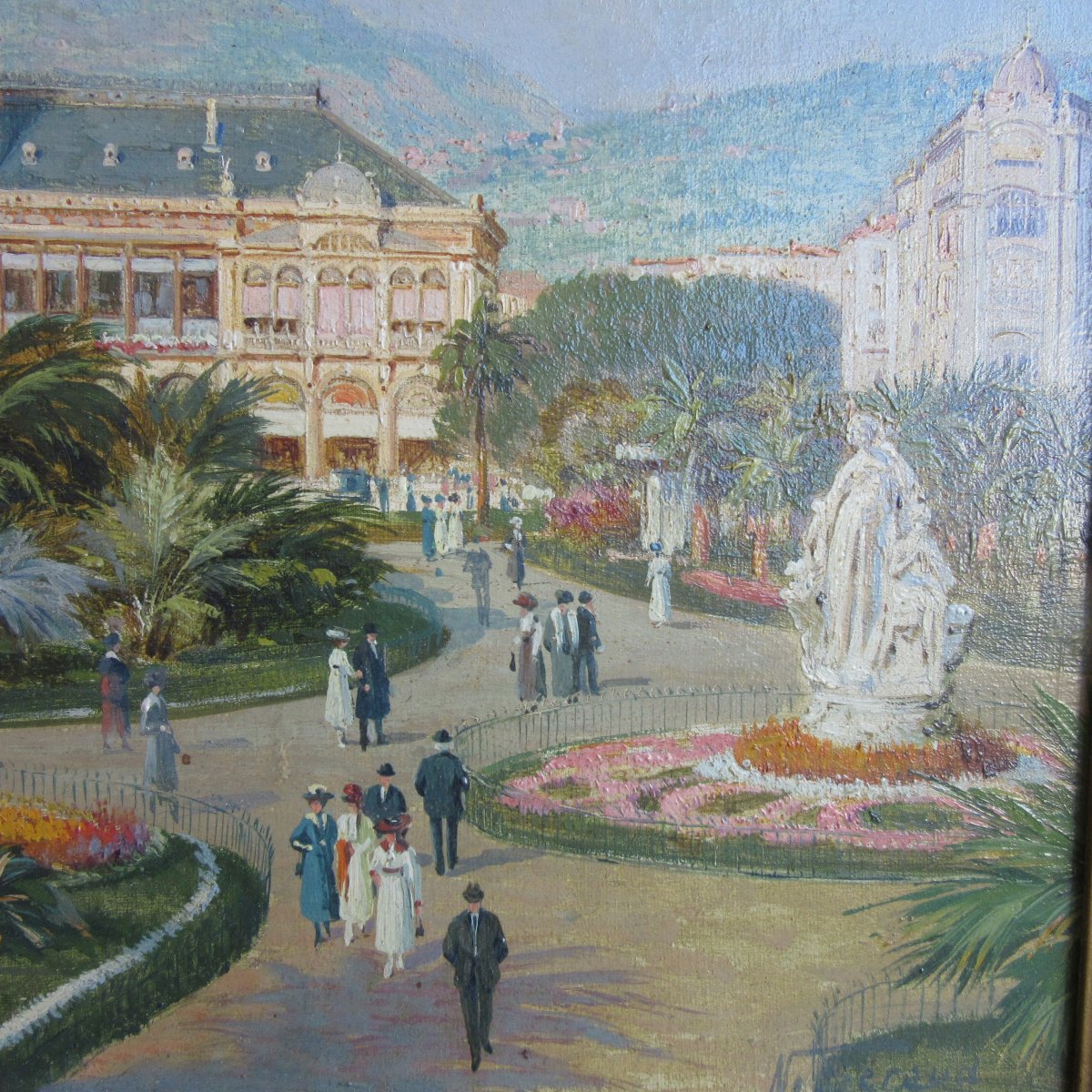 Tableau Huile sur toile " Casino Municipal de Nice " Sign. N Béraud-photo-1
