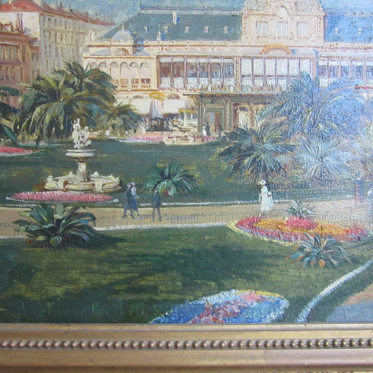 Tableau Huile sur toile " Casino Municipal de Nice " Sign. N Béraud-photo-2