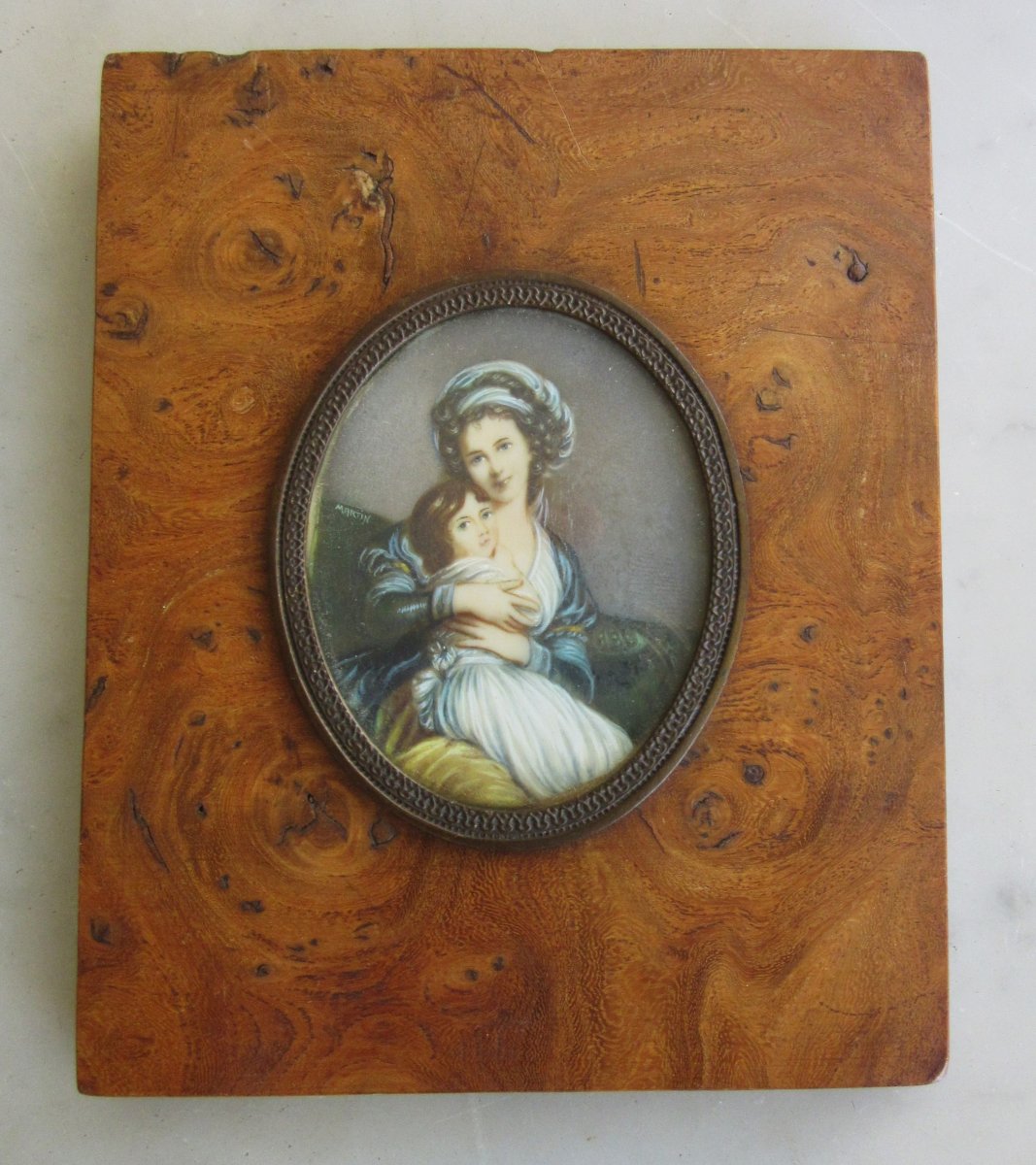 Miniature Of Louise: "louise Elisabeth Vigée Le Brun And Her Daughter Jeanne-lucie" Late 19th Century