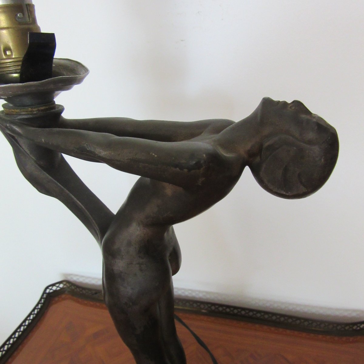 Art Deco Metal Sculpture By Max Le Verrier-photo-3