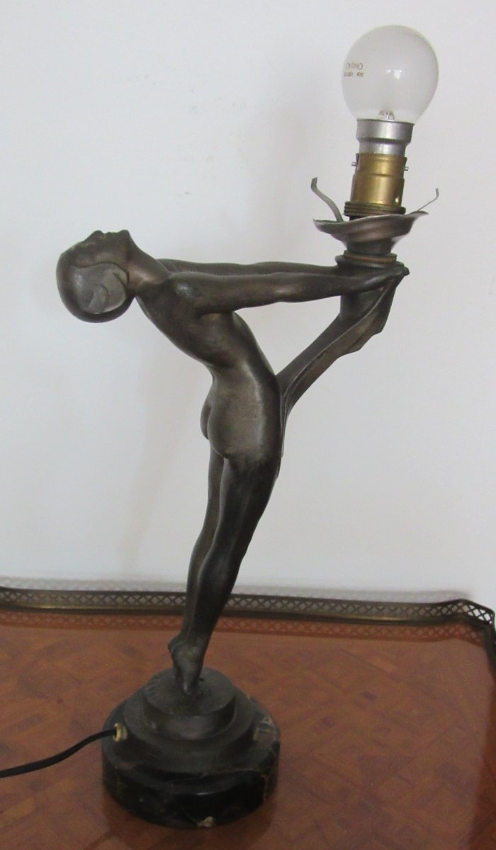 Art Deco Metal Sculpture By Max Le Verrier-photo-4