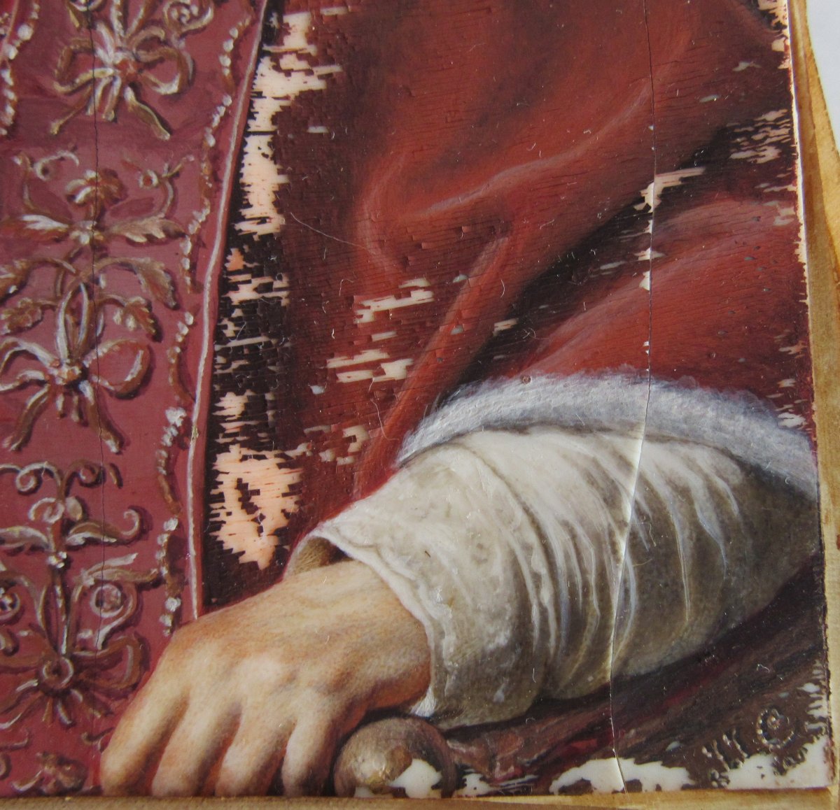 Miniature "portrait Of Pope Pius VII" 19th Century-photo-3